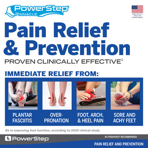 PowerStep Pinnacle Insoles | Plantar Fasciitis & Heel Pain Relief Orthotic