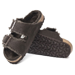 Birkenstock Arizona Shearling Suede Leather Mocha