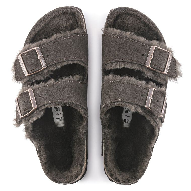 Birkenstock Arizona Shearling Suede Leather Mocha