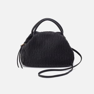 Hobo Darling Satchel Soft Pleated Leather Black