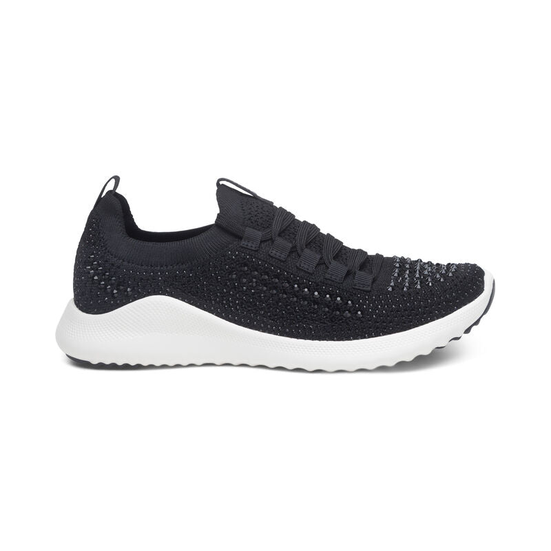 Aetrex Carly Arch Support Sneakers Black Sparkle